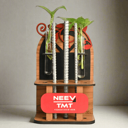 Customize Spacious Iron Rod Stand With Test Tube Planter |  Eco-Friendly Product |  Perfect Gift For Industries