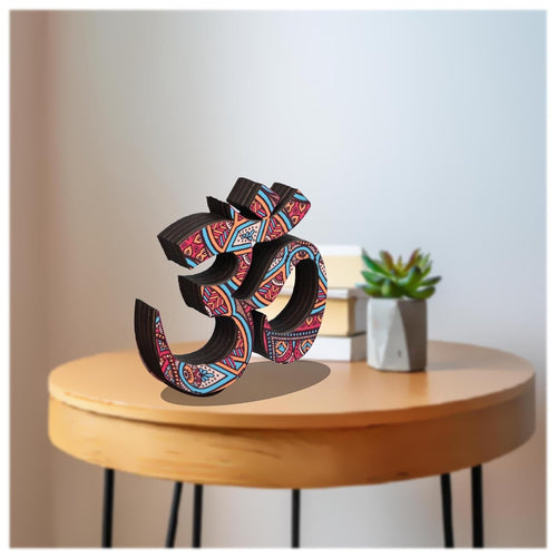 MustHome Om Mandala Print Showpiece Home Decor Items Table Decor|14L x 6W CM