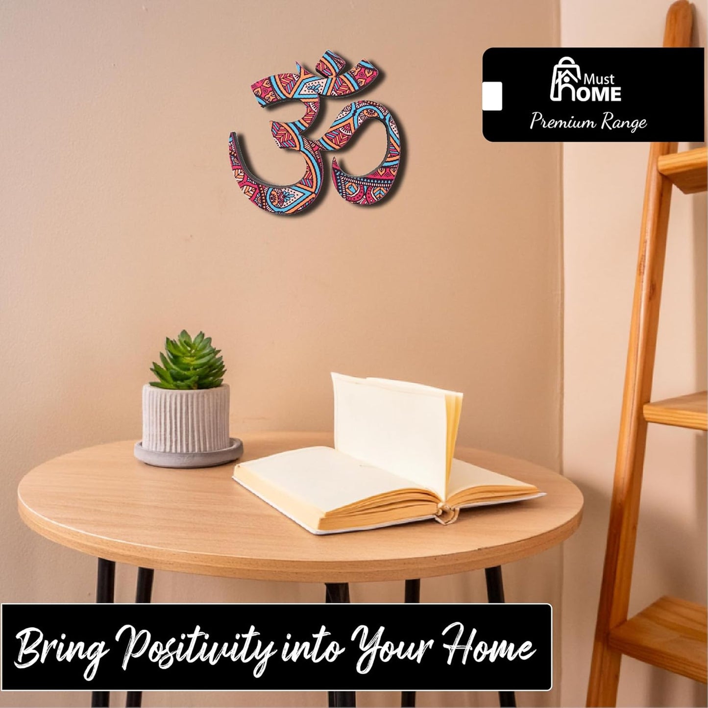 FusionEdge Home Om Mandala Print Showpiece Home Decor Items Table Decor|14L x 6W CM