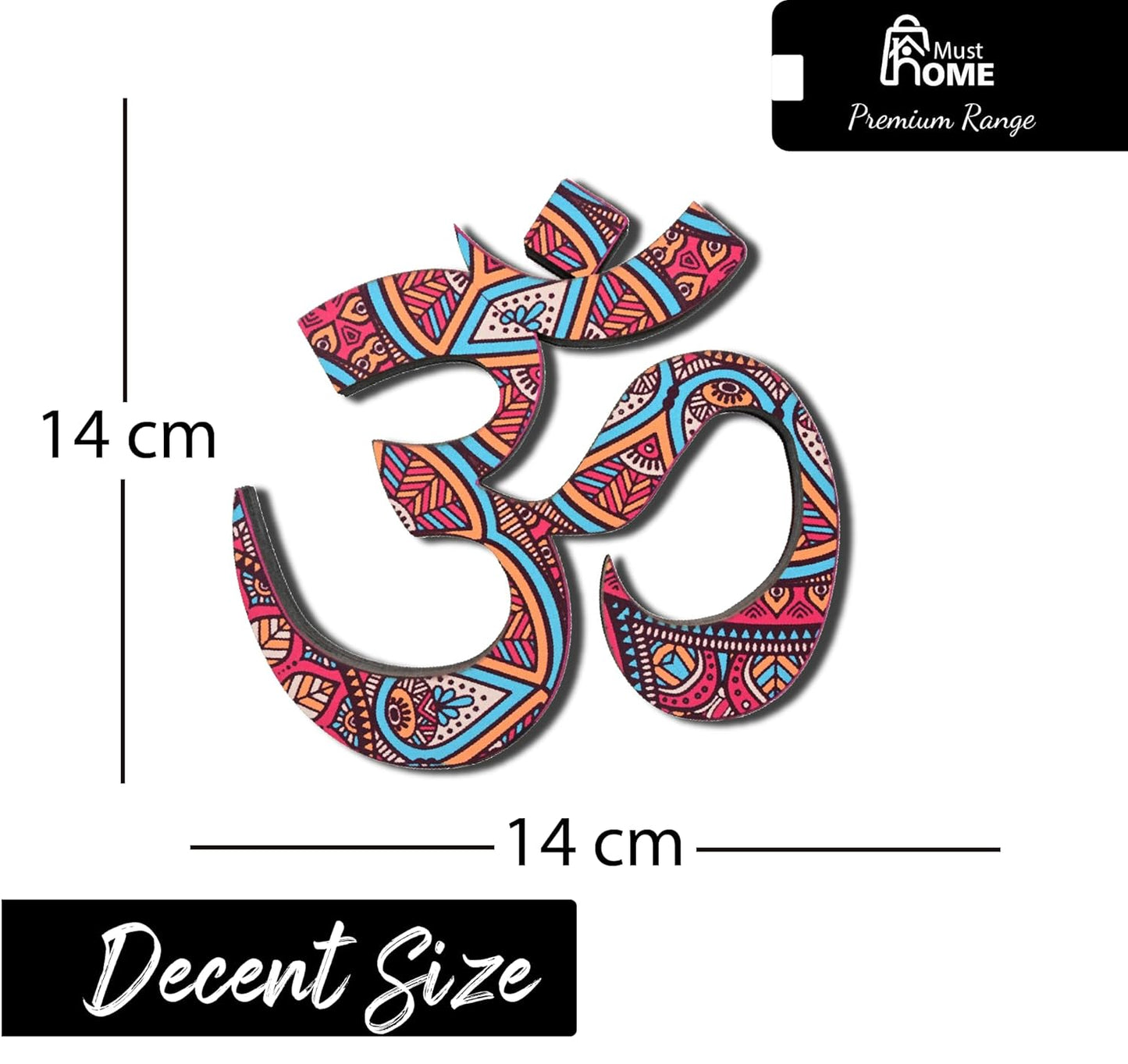 MustHome Om Mandala Print Showpiece Home Decor Items Table Decor|14L x 6W CM