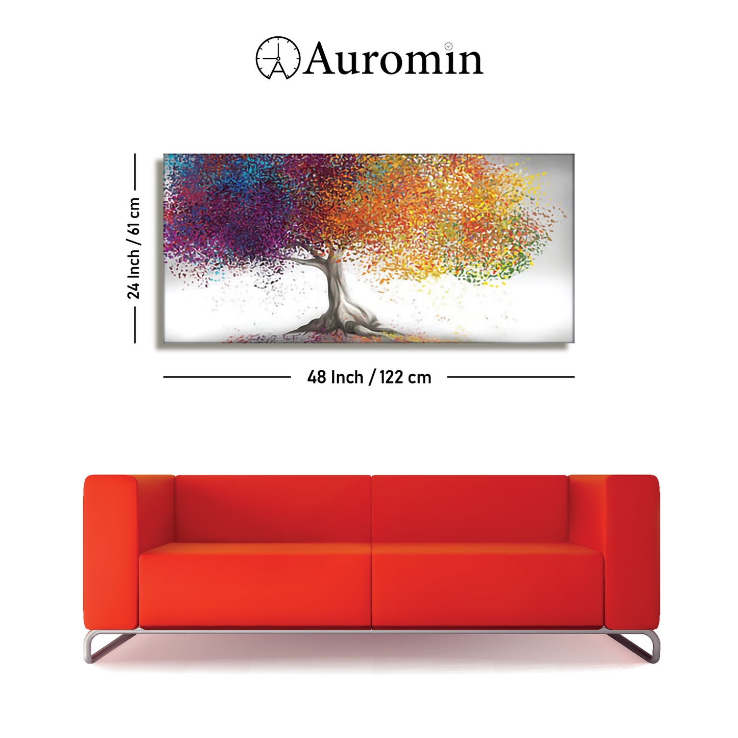 Multiple Color Leaves on tree Canvas Wall Painting