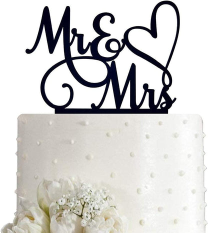 FusionEdge Home Personalized Cake Topper for Happy Birthday(Mr & Mrs)|‎2 x 10 x 6 cm