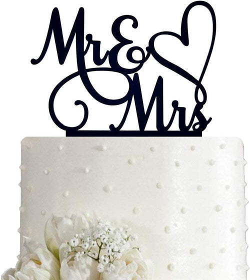 MustHome Personalized Cake Topper for Happy Birthday(Mr & Mrs)|‎2 x 10 x 6 cm