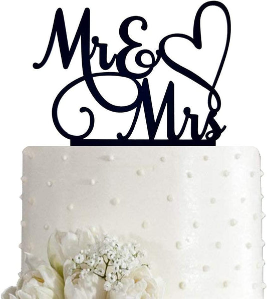 MustHome Personalized Cake Topper for Happy Birthday(Mr & Mrs)|‎2 x 10 x 6 cm