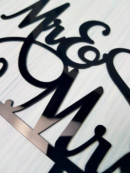 MustHome Personalized Cake Topper for Happy Birthday(Mr & Mrs)|‎2 x 10 x 6 cm