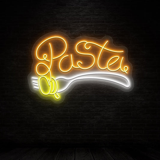 Pasta Neon Sign | Light Up the Love for Every Twirl
