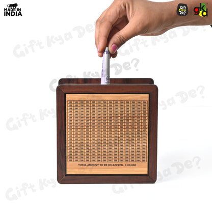 Wooden Piggy Bank | Smart Savings Tracker | Money Box for Kids & Adults (Multiple Variants Available)