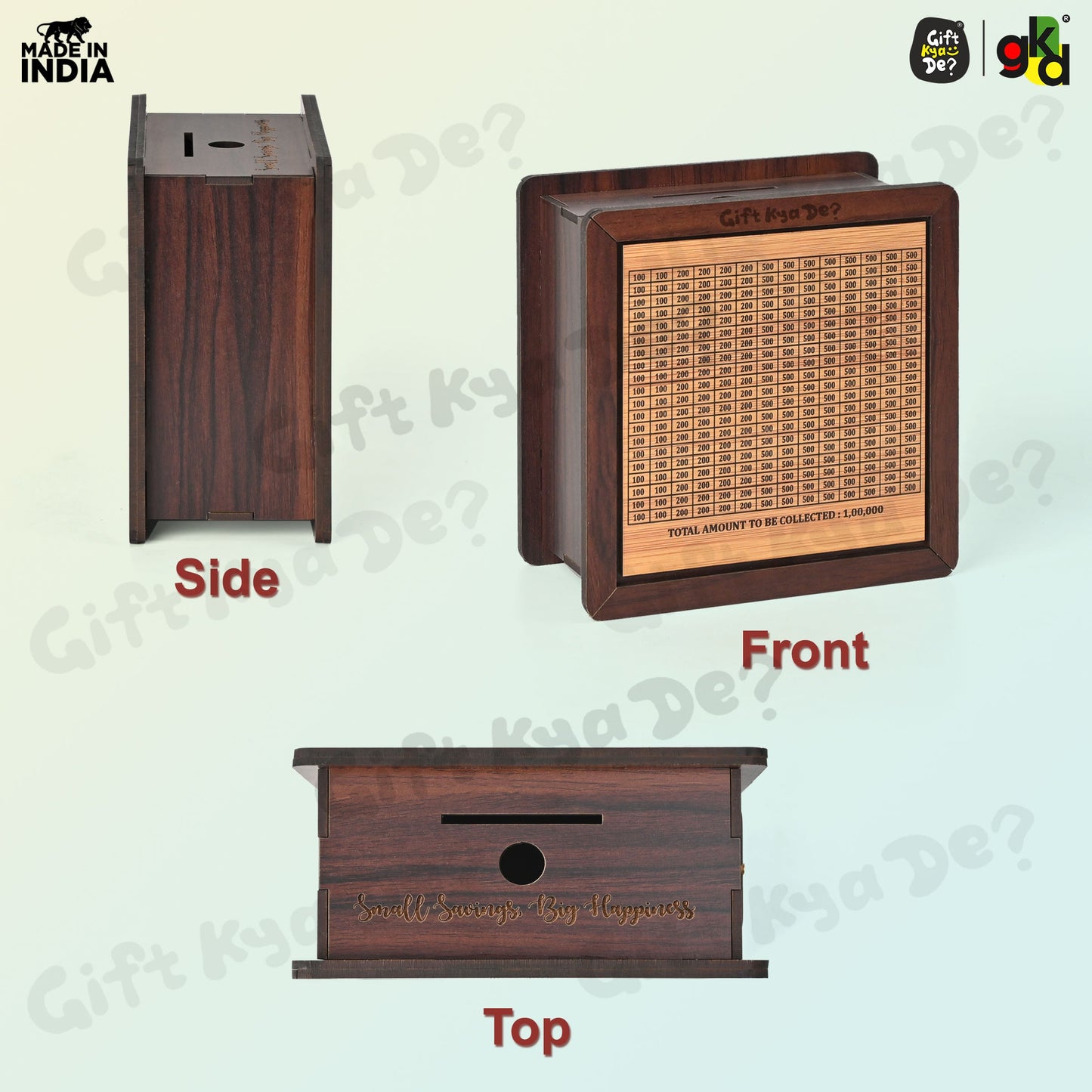 Wooden Piggy Bank | Smart Savings Tracker | Money Box for Kids & Adults (Multiple Variants Available)