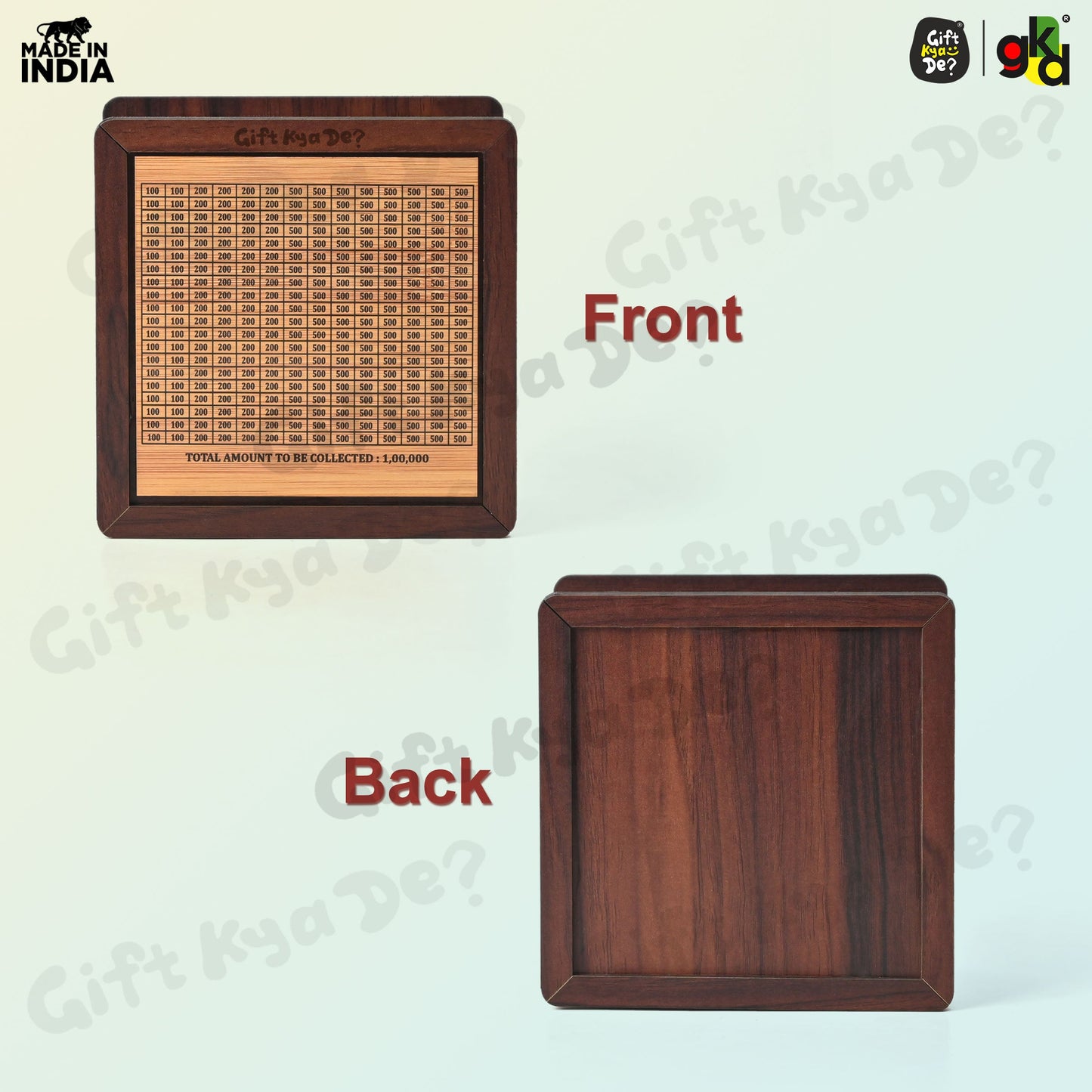 Wooden Piggy Bank | Smart Savings Tracker | Money Box for Kids & Adults (Multiple Variants Available)