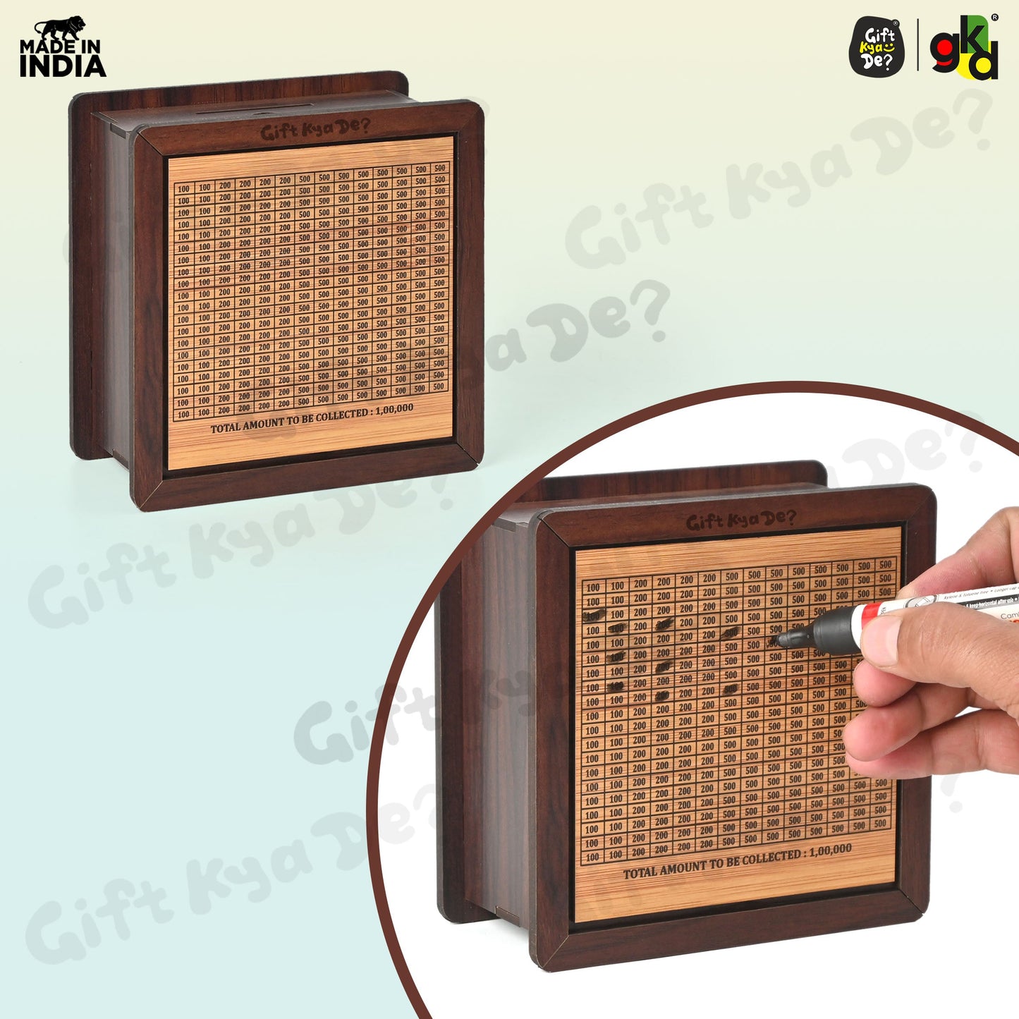 Wooden Piggy Bank | Smart Savings Tracker | Money Box for Kids & Adults (Multiple Variants Available)