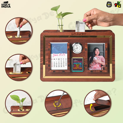 Wooden Piggy Bank | Smart Savings Tracker | Money Box for Kids & Adults (Multiple Variants Available)