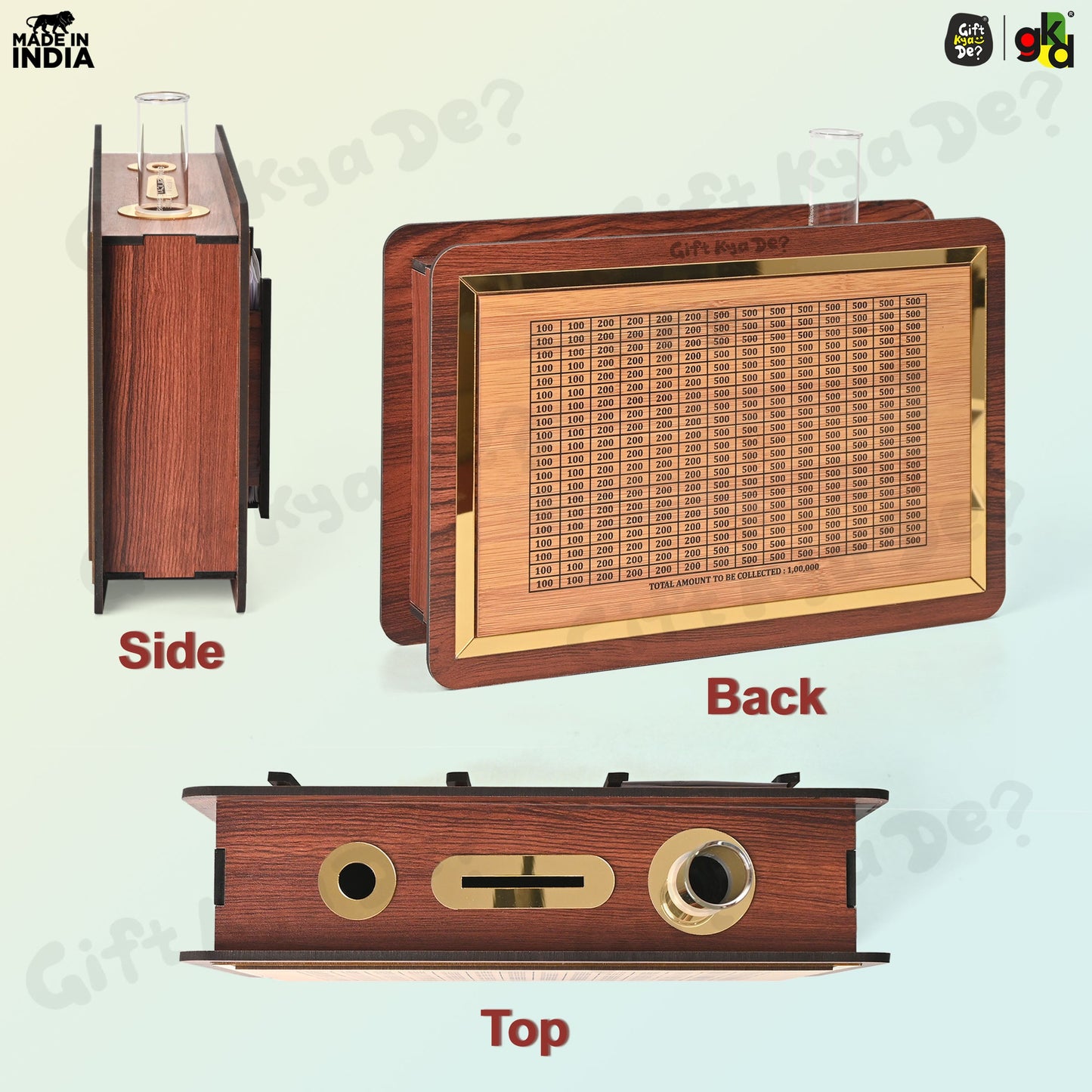 Wooden Piggy Bank | Smart Savings Tracker | Money Box for Kids & Adults (Multiple Variants Available)