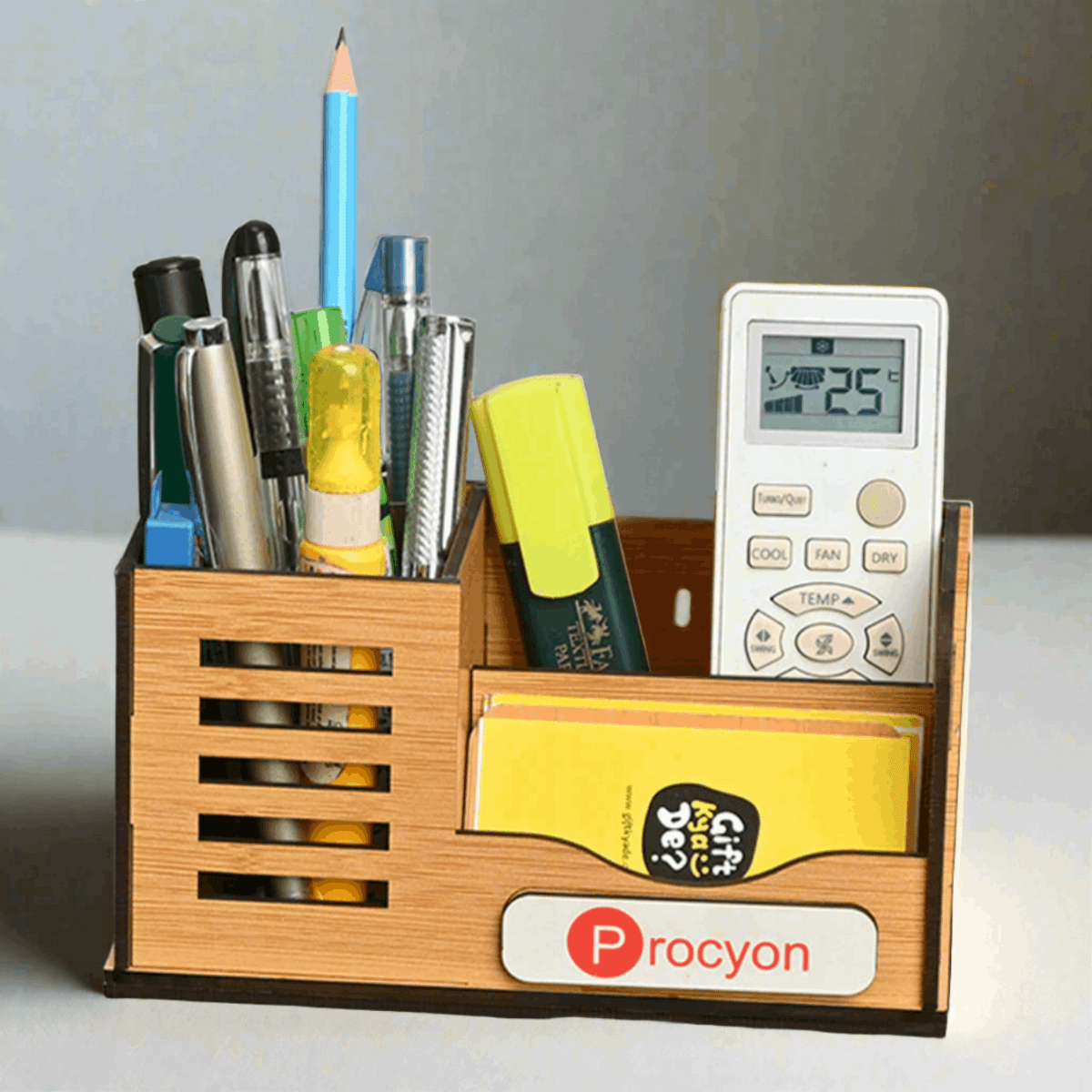 Customized Eco-Friendly Pen Holder with Visiting Card Holder | Spacious and Stylish Desk Organization | Perfect For Corporate Gifting