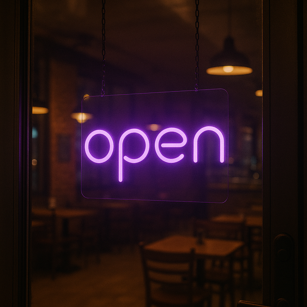 Open Neon Sign for Storefront