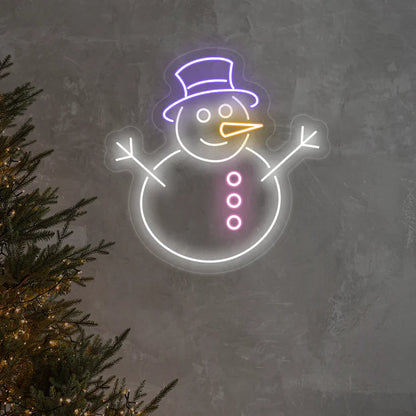 Snowman Neon Sign