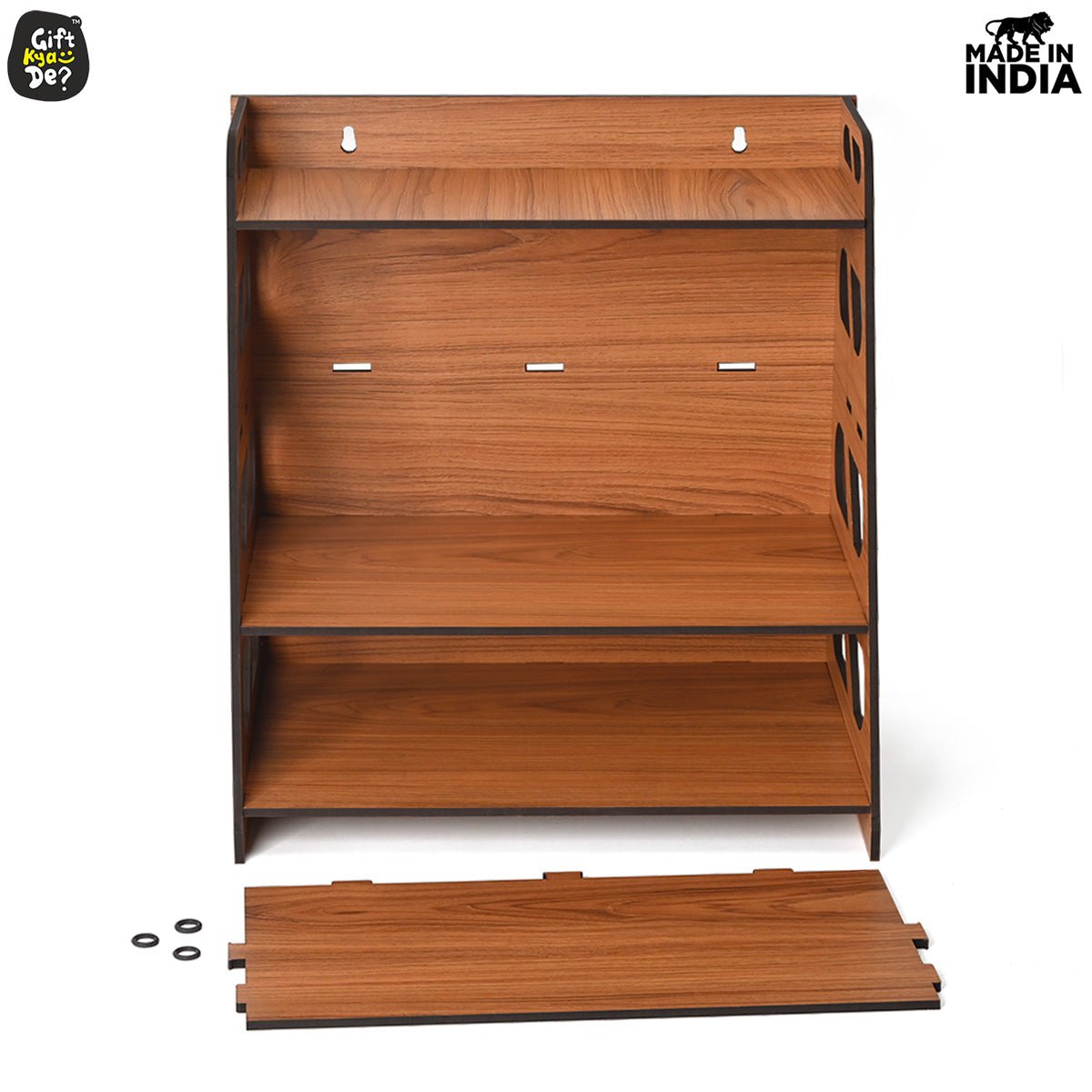 Book Rack 4 Layer Wooden Book Stand for Table | Multipurpose Home Decor Storage Rack & Book Shelf for Wall (DIY)