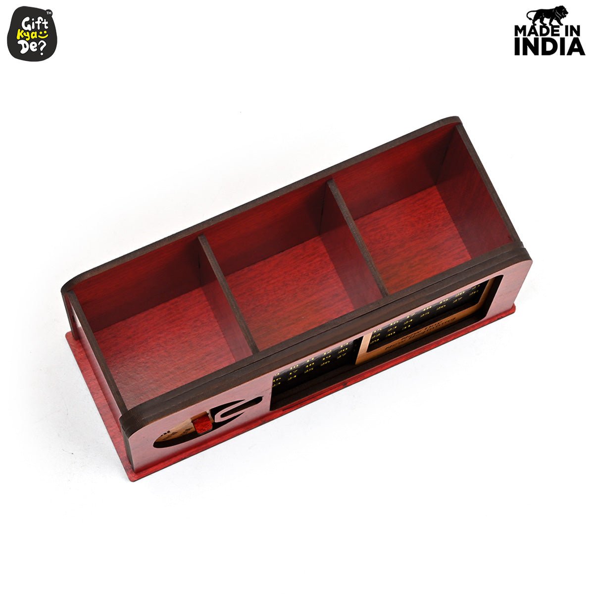 Retro Radio Look Calendar Desk Organizer | Lifetime Calendar | Desk Accessories