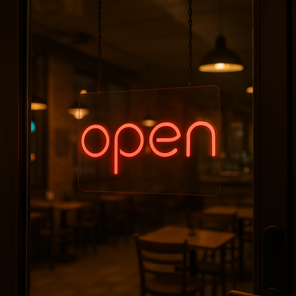 Open Neon Sign for Storefront