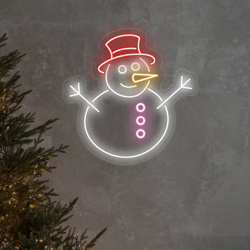 Snowman Neon Sign