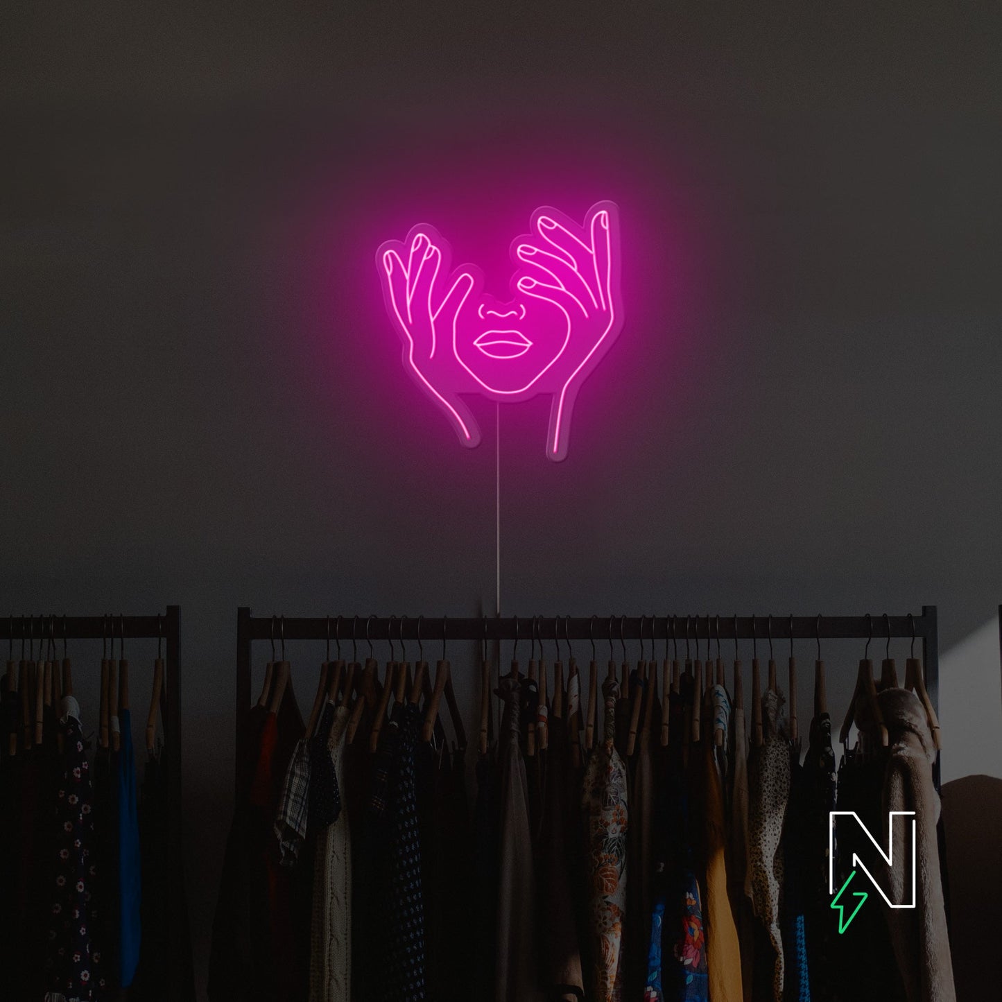 Hold Face Neon Sign