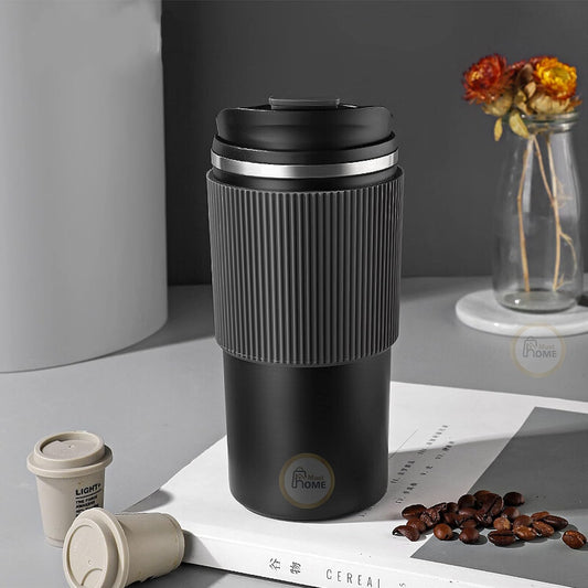 Musthome coffee mug flask insulated leak proof with lid travel Tumbler thermos sipper steel mugs  - Hot and Cold for 6 Hours,500 ML|‎9W x 8H CM