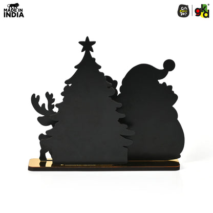 Christmas Santa Wooden Tabletop Decor | Festive Table Decoration for Christmas, Holiday Gift