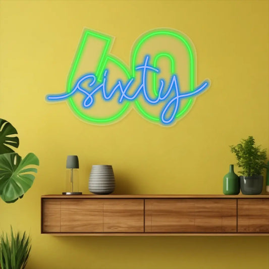 60th Birthday Neon Sign