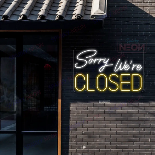 Sorry We're Closed Neon Sign Led Light