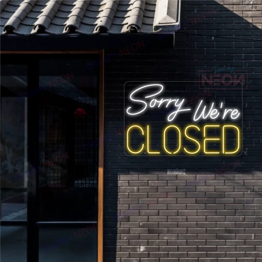 Sorry We're Closed Neon Sign Led Light