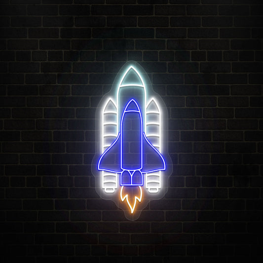 Space Rocket Neon Sign