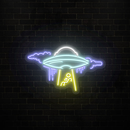 Spaceship UFO Neon Sign