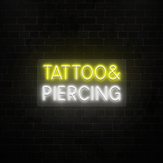 Tattoo & Piercing Neon Sign
