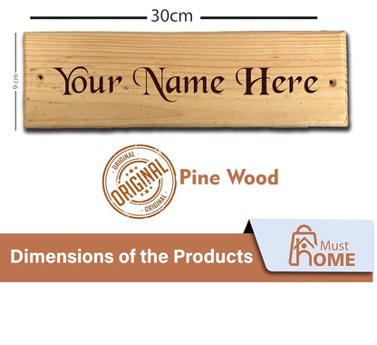 MustHome| Name Plate for Home Entrance  | 30x9cm |