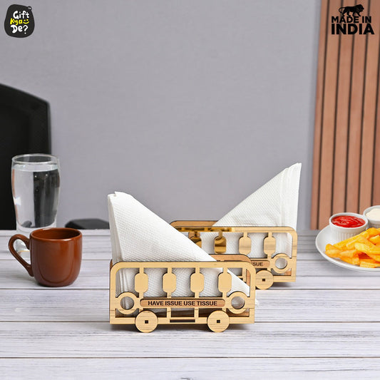 Wooden Tissue Paper Holder, Napkin Holder (Pack of 2)