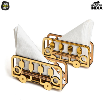 Wooden Tissue Paper Holder, Napkin Holder (Pack of 2)