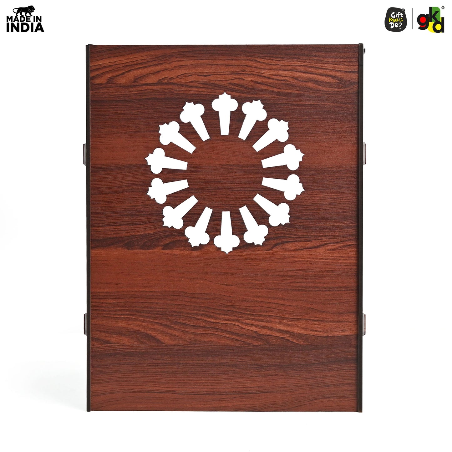 Wooden Temple for Home Wall Mounted with LED Light | Traditional & Modern Pooja Mandir Designs | Easy to Assemble (DIY)