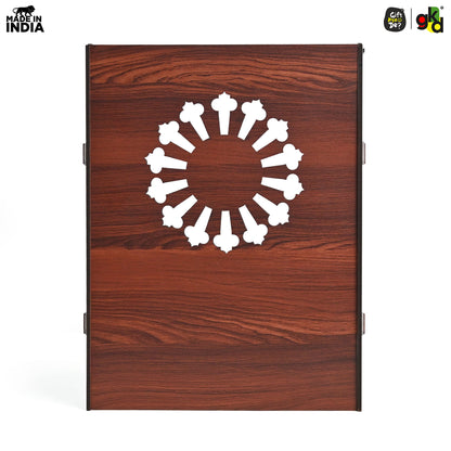 Wooden Temple for Home Wall Mounted with LED Light | Traditional & Modern Pooja Mandir Designs | Easy to Assemble (DIY)
