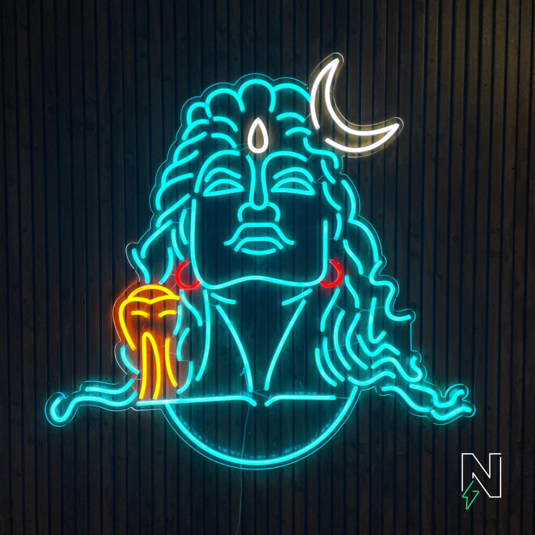 Adiyogi Shiva Neon Sign