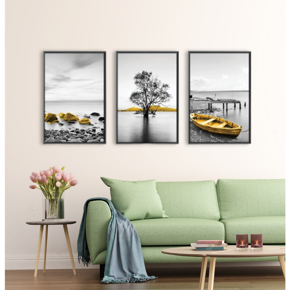 Yellow Splash Canvas WALL PAINTING