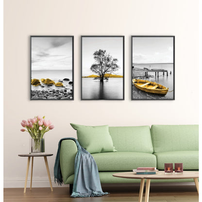 Yellow Splash Canvas WALL PAINTING