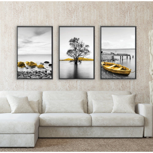 Yellow Splash Canvas WALL PAINTING