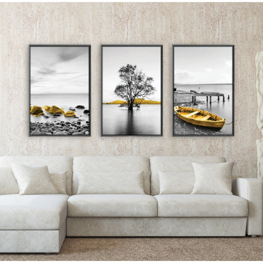 Yellow Splash Canvas WALL PAINTING
