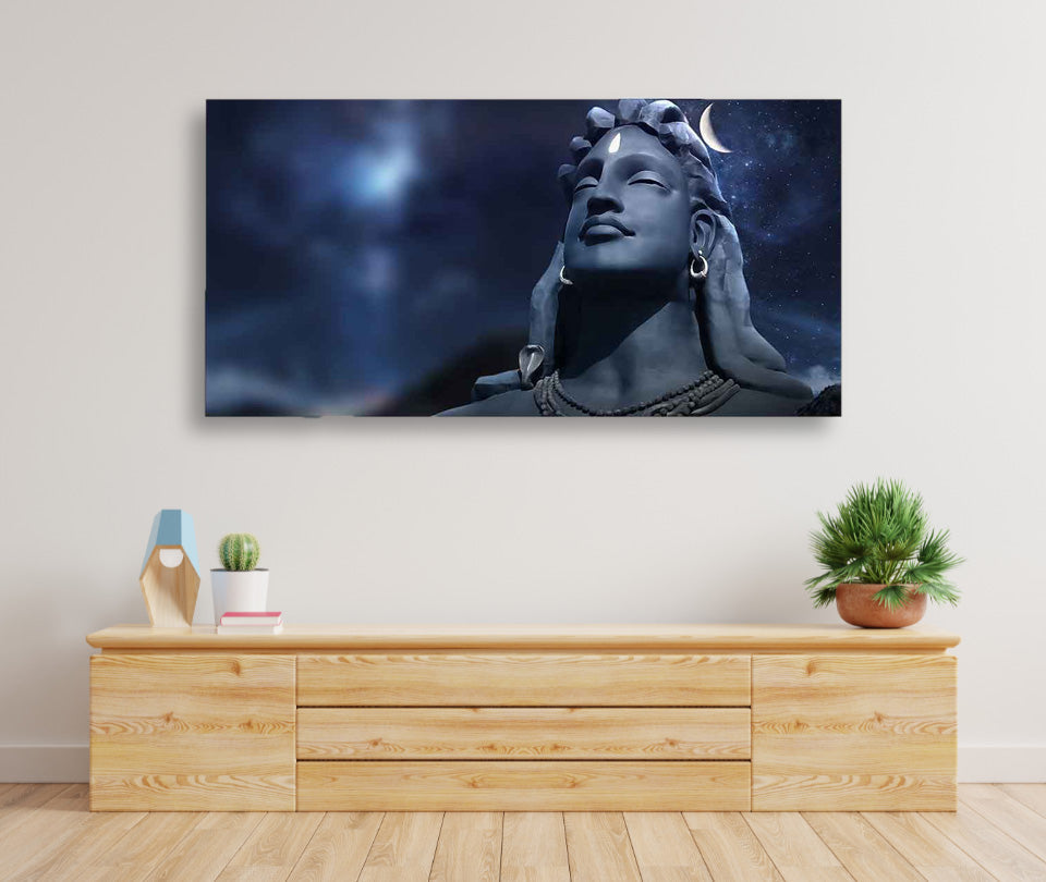 Lord Shiva with Moon on the Head Wall Painting