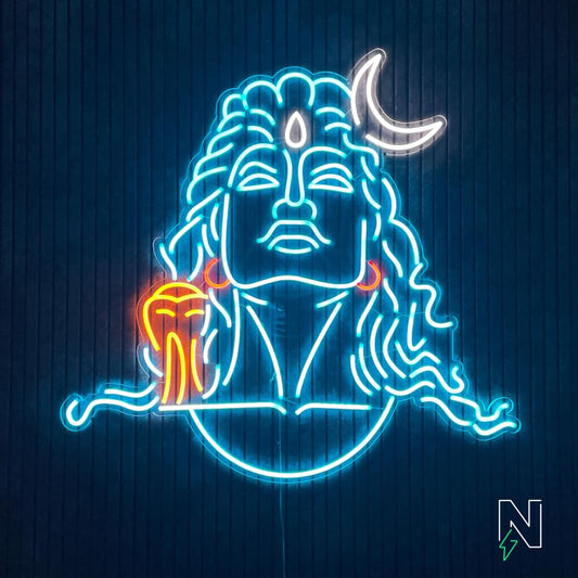 Adiyogi Shiva Neon Sign