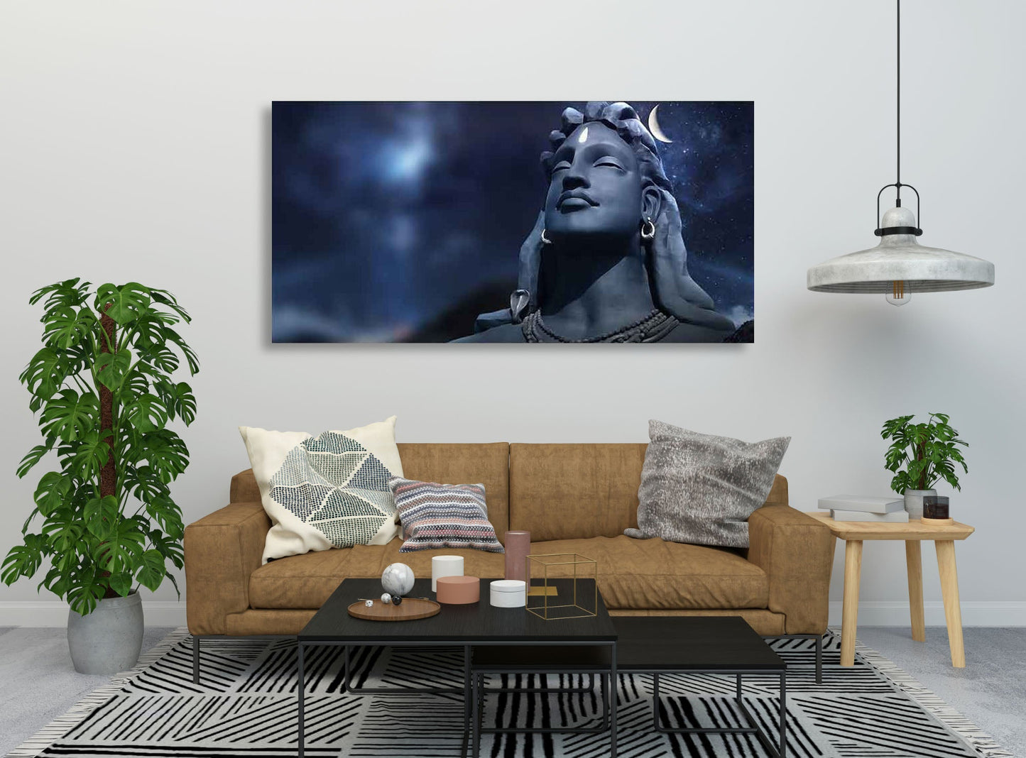 Lord Shiva with Moon on the Head Wall Painting