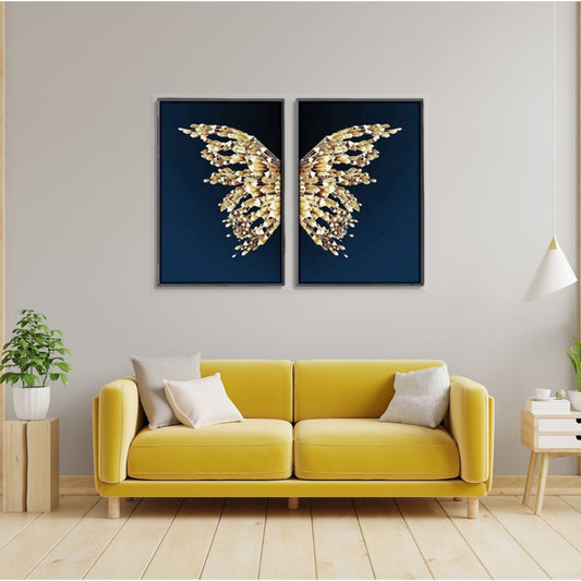 Crystal Butterfly Canvas Wall Painting