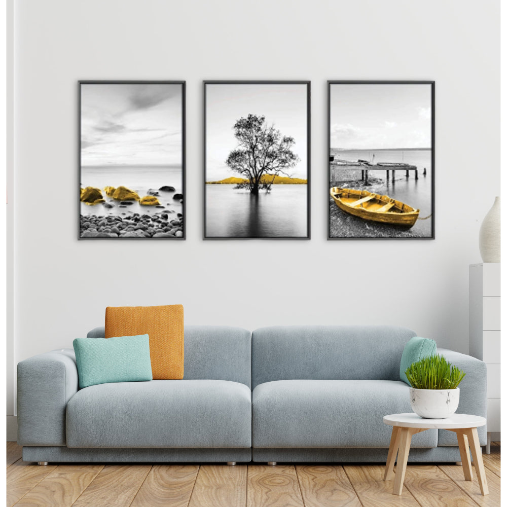 Yellow Splash Canvas WALL PAINTING