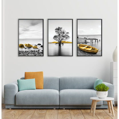 Yellow Splash Canvas WALL PAINTING