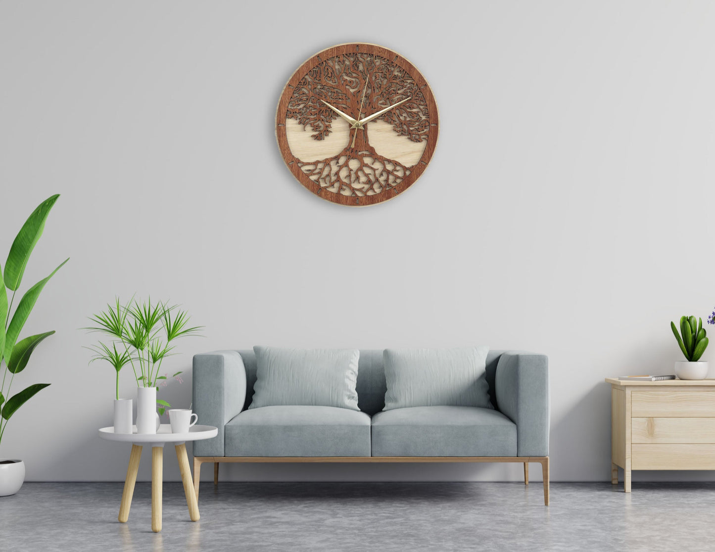 DESIGNER TREE WOODEN WALL CLOCK