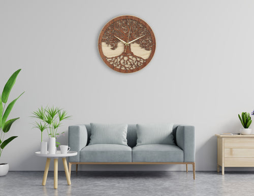DESIGNER TREE WOODEN WALL CLOCK